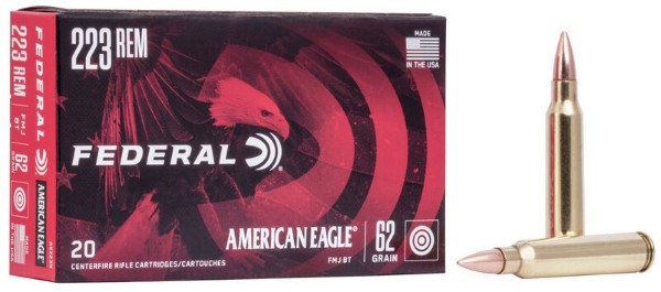 Federal American Eagle, .223 Rem, 62gr, VM