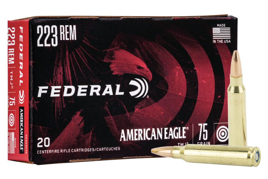 Federal American Eagle, .223 rem. , 75gr TMJ