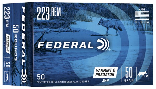 Federal Varmint, .223 Rem, JHP, 50 gr