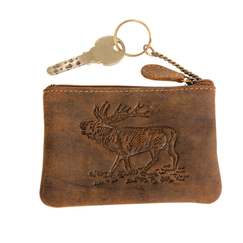 Key Pouch with stag embossing