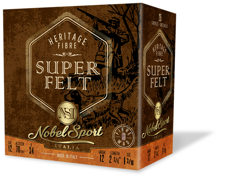 caccia fibre heritage super felt 12 nobel sport nsi cartucce componenti caccia