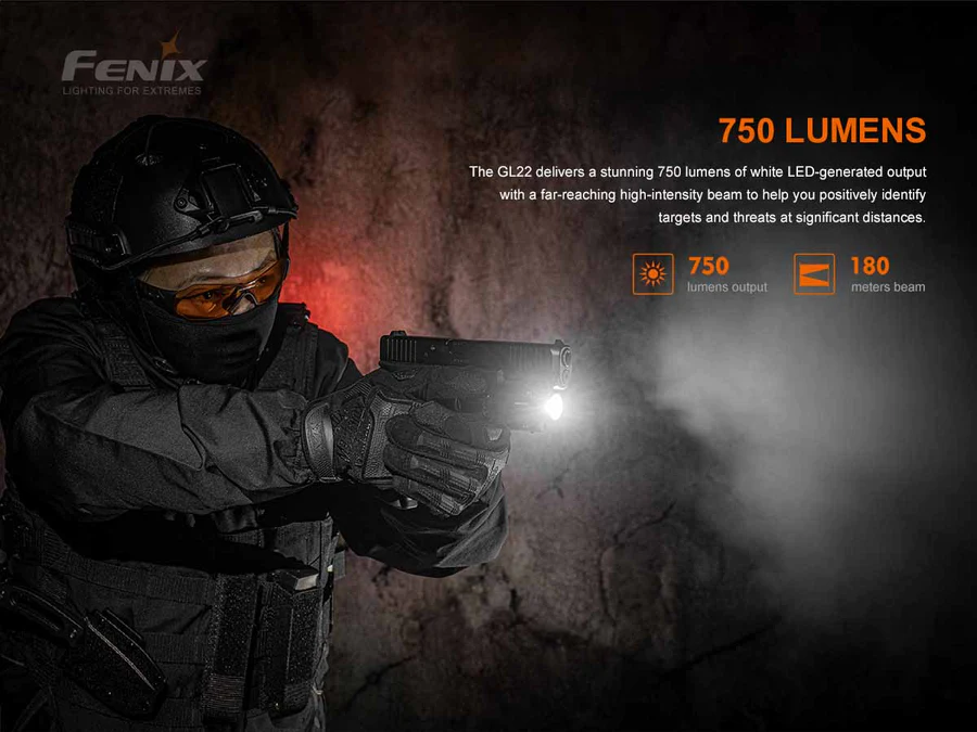 fenix GL22 weapon light 750lumens 900x