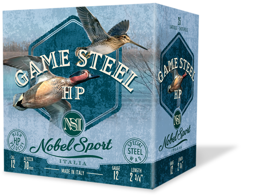 caccia steel e waterfowl game steel hp 12 nobel sport nsi cartucce componenti caccia
