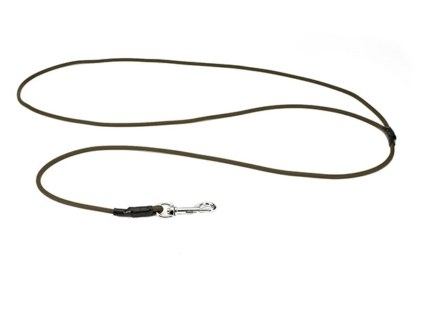 mystique biothane hunting leash 6mm khaki
